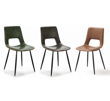 SILLA COMEDOR MODELO 120 POLIPIEL GRIS