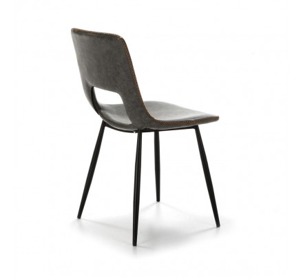 SILLA COMEDOR MODELO 120 POLIPIEL GRIS