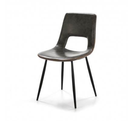 SILLA COMEDOR MODELO 120 POLIPIEL GRIS