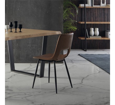 SILLA COMEDOR MODELO 120 POLIPIEL VERDE