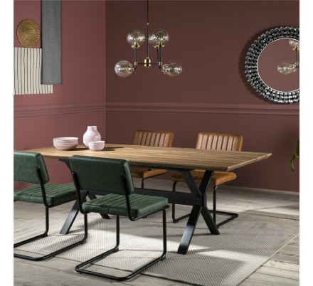 MESA COMEDOR EXTENSIBLE 109 MADERA CHAPADA 140(180)x90