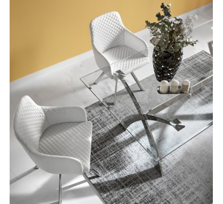 MESA COMEDOR MODELO 18 CRISTAL TEMPLADO 200X106