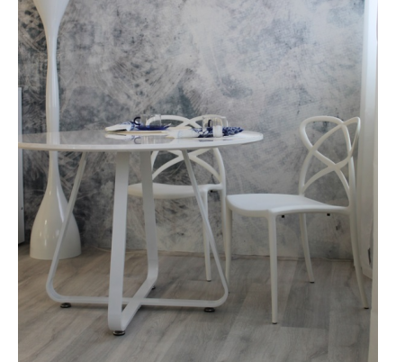 MESA COMEDOR REDONDA MODELO 13 BLANCA 100X75