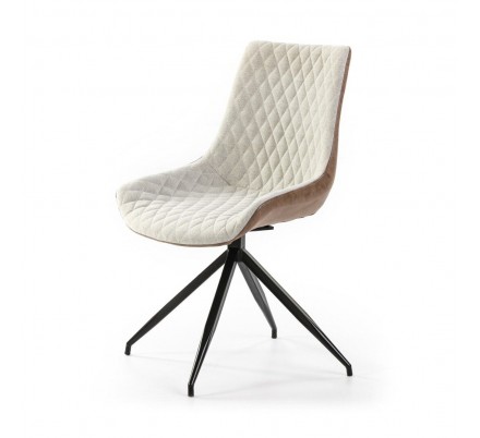 Silla Comedor Giratoria Ecopiel Marrón