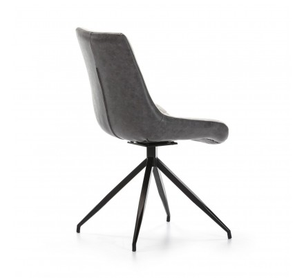 Silla Comedor Giratoria Ecopiel Marrón