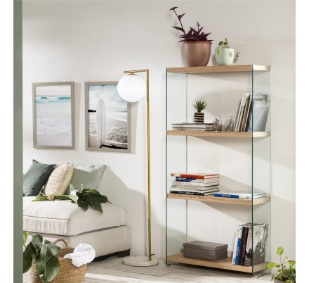 ESTANTERÍA SIDNEY SH-165 CRISTAL COLOR ROBLE