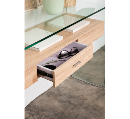 CONSOLA SIDNEY CON-709 CRISTAL COLOR ROBLE