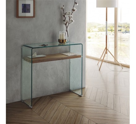 CONSOLA SIDNEY CON-11 CRISTAL COLOR ROBLE