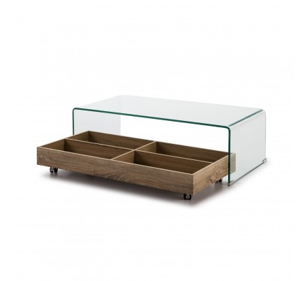 MESA CENTRO SIDNEY CT-227 CRISTAL COLOR ROBLE