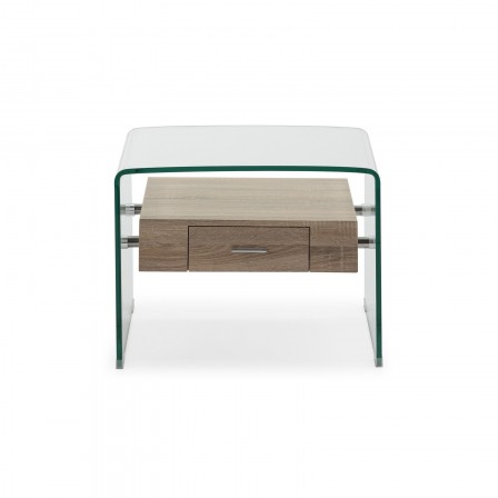 MESA AUXILIAR SIDNEY M-608 CRISTAL COLOR ROBLE