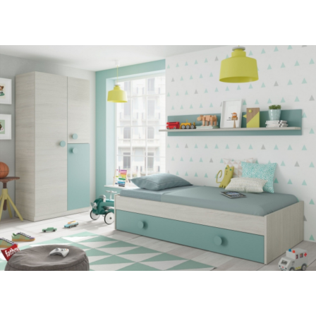 Cama Nido Juvenil + Estante...